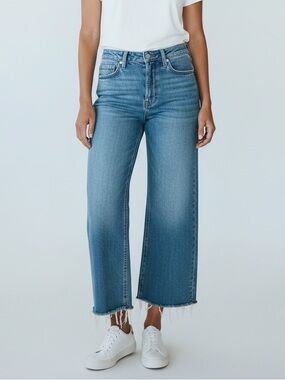 J. Crew Women’s Slim Wide Leg Medium Blue Wash Ankle Jeans